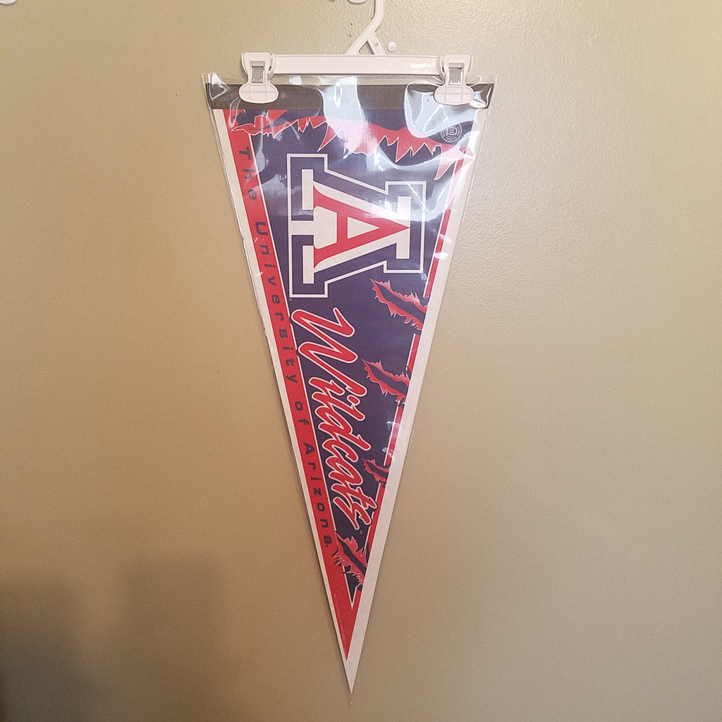 ARIZONA WILDCATS NCAA VINTAGE FELT PENNANT WITH HOLDER