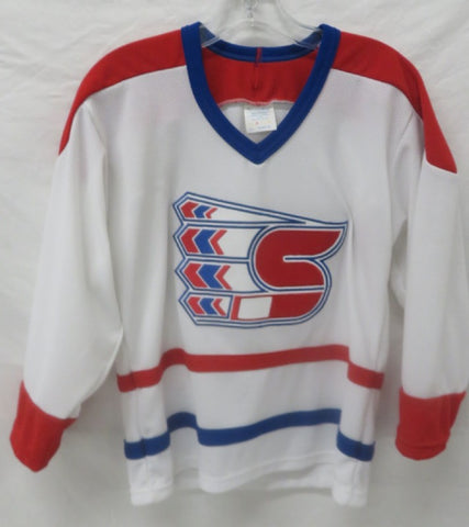 SPOKANE CHIEFS BOYS AUTOGRAPHED HOCKEY JERSEY SIZE S/M YOUTH