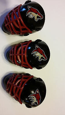 LOT OF 2 PHOENIX COYOTES POCKET SIZED GOALIE MASK HELMETS FRANKLIN BULK