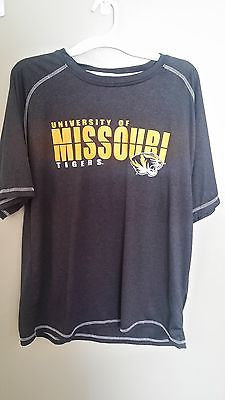 MISSOURI TIGERS GRAY PERFORMANCE  SHIRT SIZE XL ADULT