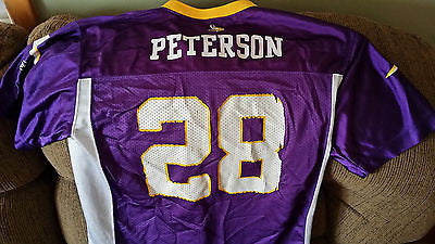 MINNESOTA VIKINGS ADRIAN PETERSON FOOTBALL JERSEY SIZE XL YOUTH