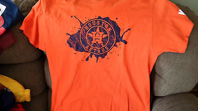 HOUSTON ASTROS PAINT SPLATTER T SHIRT SIZE XL  ADULT