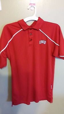 RUSSELL TEAM ISSUE UNLV RUNNIN REBELS POLO SHIRT SIZE MED ADULT