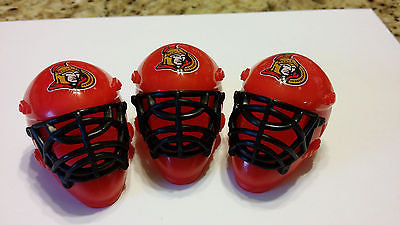 LOT OF 2 OTTAWA SENATORS POCKET SIZED GOALIE MASK HELMETS FRANKLIN BULK