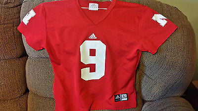 NEBRASKA HUSKERS ADIDAS FOOTBALL JERSEY SIZE LARGE  ADULT JRS