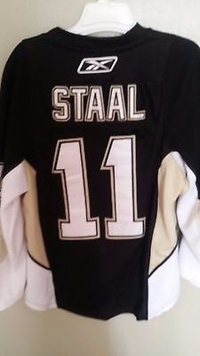 PITTSBURGH PENGUINS JORDAN STAAL HOCKEY JERSEY SIZE 48 ADULT WITH FIGHT  STRAP