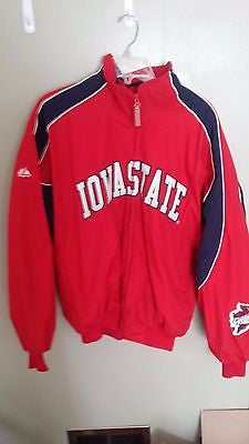 MAJESTIC IOWA STATE CYCLONES MIDWEIGHT PULLOVER JACKET SIZE LARGE ADULT