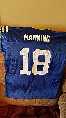 INDIANAPOLIS COLTS PEYTON MANNING FOOTBALL JERSEY SIZE MED YOUTH AUTH REEBOK