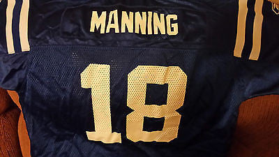 INDIANAPOLIS COLTS PEYTON MANNING FOOTBALL JERSEY SIZE XL 18-20 YOUTH REEBOK