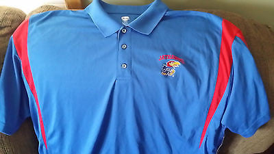 KANSAS JAYHAWKS POLO SHIRT SIZE 2XL  ADULT NWT