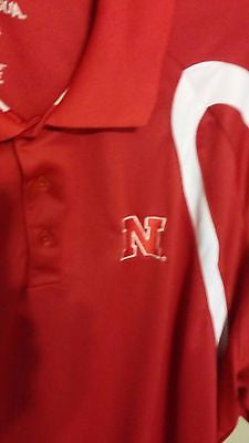 NEBRASKA HUSKERS ANTIGUA  POLO SHIRT SIZE 2XL ADULT