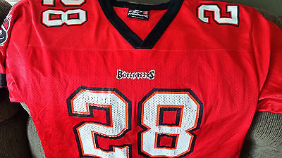 TAMPA BAY BUCCANEERS WARRICK DUNN FOOTBALL JERSEY SIZE MED ADULT LOGO ATHLETIC