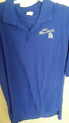 DUKE BLUE DEVILS POLO SHIRT SIZE LARGE ADULT