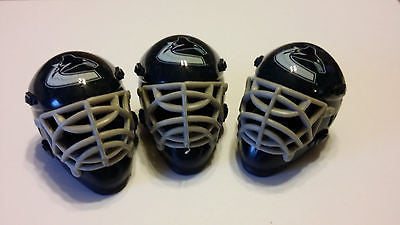 LOT OF 3 VANCOUVER CANUCKS POCKET SIZED GOALIE MASK HELMETS FRANKLIN BULK
