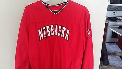 NEBRASKA HUSKERS LIGHTWEIGHT PULLOVER JACKET SIZE LARGE  ADULT COLOSSEUM