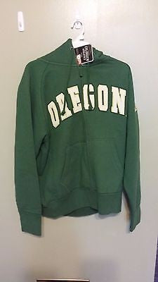 OREGON DUCKS FULL ZIP HOODED SWEATSHIRT SIZE LARGE ADULT COLOSSEUM