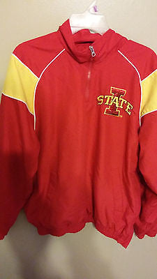 IOWA STATE CYCLONES LIGHTWEIGHT 1/4 ZIP PULLOVER JACKET SIZE SMALL ADULT