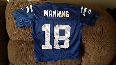 INDIANAPOLIS COLTS PEYTON MANNING FOOTBALL JERSEY SIZE SM 8 YOUTH TEAM REEBOK