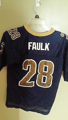 ST. LOUIS RAMS MARSHALL FAULK FOOTBALL JERSEY SIZE LARGE YOUTH