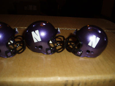 LOT OF 3 NORTHWESTERN WILDCATS  POCKET PRO HELMETS  REVOLUTION BULK