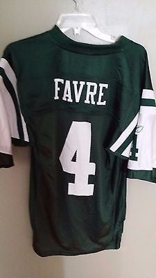 NEW YORK JETS BRETT FAVRE FOOTBALL JERSEY SIZE SMALL  ADULT NWT