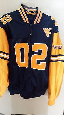 WEST VIRGINIA MOUNTAINEERS  REVERSIBLE JERSEY JACKET SIZE XL ADULT