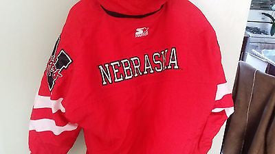 NEBRASKA HUSKERS STARTER WINTER COAT JACKET SIZE LARGE ADULT LARGE N