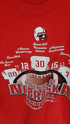 NEBRASKA HUSKERS FOOTBALL LEGENDS T SHIRT SIZE XL ADULT