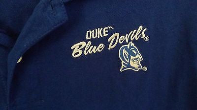 DUKE BLUE DEVILS POLO SHIRT SIZE LARGE ADULT