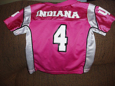 INDIANA HOOSIERS FOOTBALL JERSEY SIZE 3T YOUTH PINK