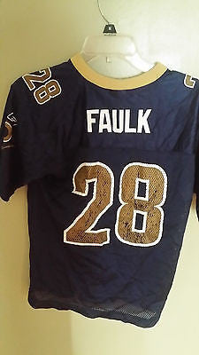 ST. LOUIS RAMS MARSHALL FAULK FOOTBALL JERSEY SIZE LARGE YOUTH