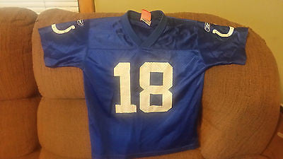 INDIANAPOLIS COLTS PEYTON MANNING FOOTBALL JERSEY SIZE 7 YOUTH