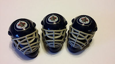 LOT OF 3 WINNIPEG JETS POCKET SIZED GOALIE MASK HELMETS FRANKLIN BULK