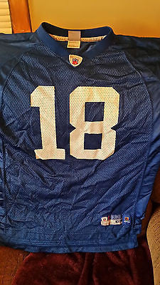 INDIANAPOLIS COLTS PEYTON MANNING BLUE REEBOK FOOTBALL   JERSEY SIZE XLYOUTH