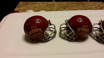 LOT OF 3 IOWA STATE CYCLONES  POCKET PRO HELMETS RIDDELL REVOLUTION BULK