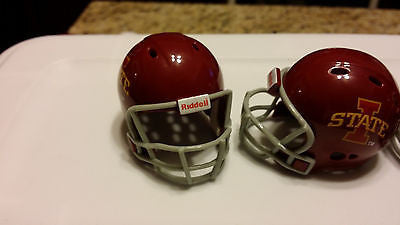 LOT OF 3 IOWA STATE CYCLONES  POCKET PRO HELMETS RIDDELL REVOLUTION BULK