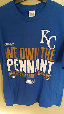 KANSAS CITY ROYALS WE OWN THE PENNANT T SHIRT SIZE LARGE ADULT