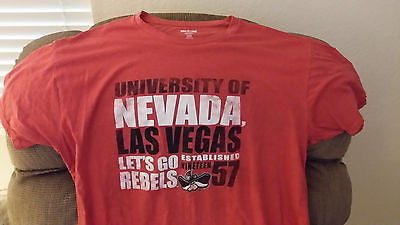 UNLV RUNNIN REBELS NEVADA LAS VEGAS 1957 T SHIRT SIZE 2XL ADULT