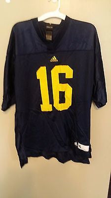 MICHIGAN WOLVERINES ADIDAS FOOTBALL JERSEY SIZE XL ADULT #16