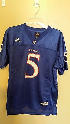 KANSAS JAYHAWKS ADIDAS  FOOTBALL JERSEY SIZE XL YOUTH