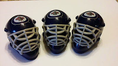 LOT OF 3 WINNIPEG JETS POCKET SIZED GOALIE MASK HELMETS FRANKLIN BULK