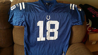 INDIANAPOLIS COLTS PEYTON MANNING TEAM REEBOK FOOTBALL JERSEY SIZE XL YOUTH