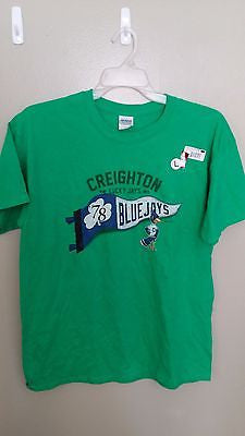 CREIGHTON BLUEJAYS LUCKY JAYS T SHIRT SIZE  LARGE ADULT