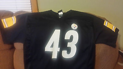 PITTSBURGH STEELERS TROY POLAMALU  FOOTBALL JERSEY SIZE XL 18-20 YOUTH