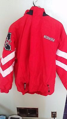 NEBRASKA HUSKERS STARTER WINTER COAT JACKET SIZE LARGE ADULT LARGE N