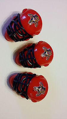 LOT OF 3 FLORIDA PANTHERS POCKET SIZED GOALIE MASK HELMETS FRANKLIN BULK