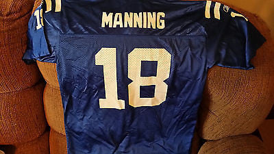 INDIANAPOLIS COLTS PEYTON MANNING FOOTBALL JERSEY SIZE MED YOUTH AUTH REEBOK