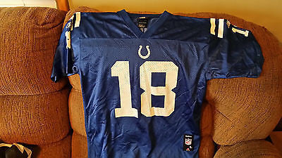 INDIANAPOLIS COLTS PEYTON MANNING FOOTBALL JERSEY SIZE MED YOUTH AUTH REEBOK