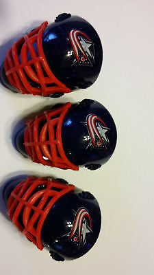 LOT OF 3 COLUMBUS BLUE JACKETS POCKET SIZED GOALIE MASK HELMETS FRANKLIN BULK