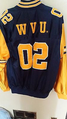 WEST VIRGINIA MOUNTAINEERS  REVERSIBLE JERSEY JACKET SIZE XL ADULT